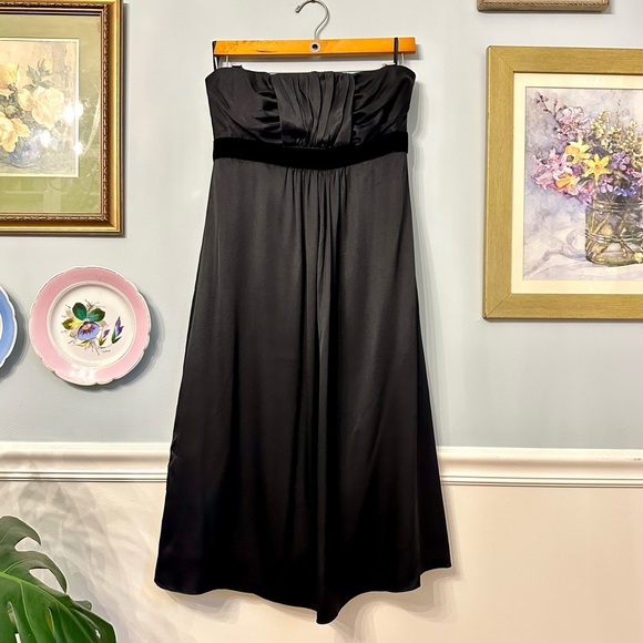 Banana Republic Dresses & Skirts - Banana Republic Silk Black Strapless Cocktail Dress Formal Wedding Guest Size 10